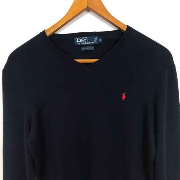 Polo Ralph Lauren Other - POLO RALPH LAUREN V-Neck Blue Pima Medium Sweater